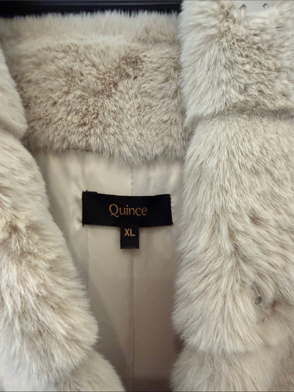 Quince Hooded Faux Fur Jacket in Latte - Picture 4 of 6